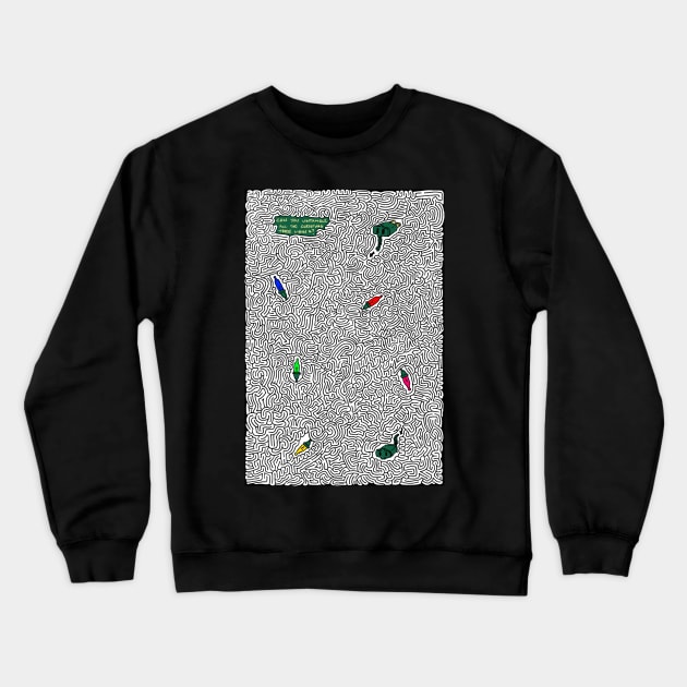 Christmas Lights Maze Crewneck Sweatshirt by AiXeLsyD13